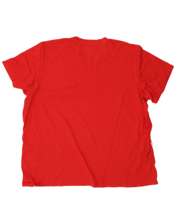 Ανδρικό T-Shirt Adidas Top 3XL Red Cotton Sports