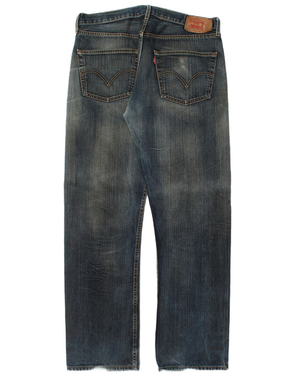 Levi's Mens 501 Straight Jeans W38 L34 Navy Blue Cotton