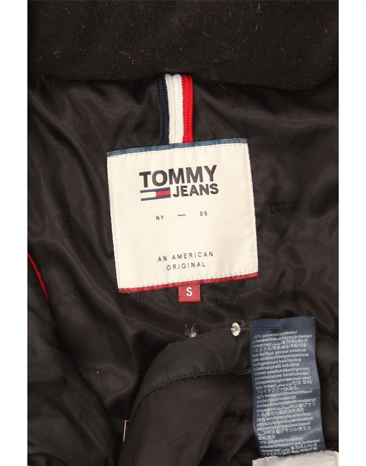 Tommy Hilfiger γυναικείο παλτό με κουκούλα UK 10 μικρό μαύρο πολυεστέρα
