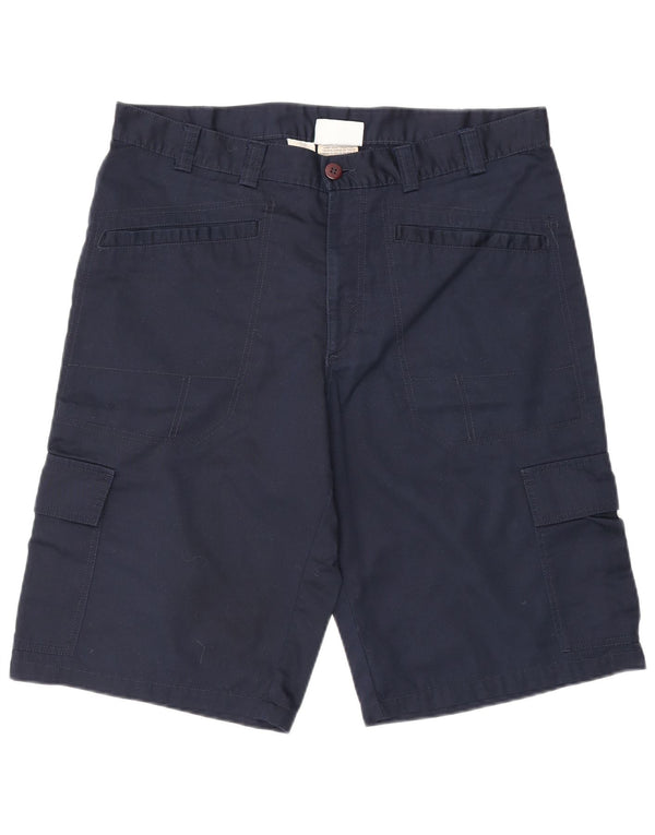 PUMA Mens Cargo Shorts Medium W32 Navy Blue Cotton