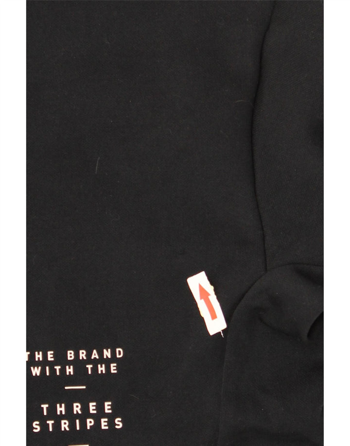 Ανδρικό πουλόβερ με κουκούλα με φερμουάρ ADIDAS Climalite, μεσαίο μαύρο πολυεστέρα