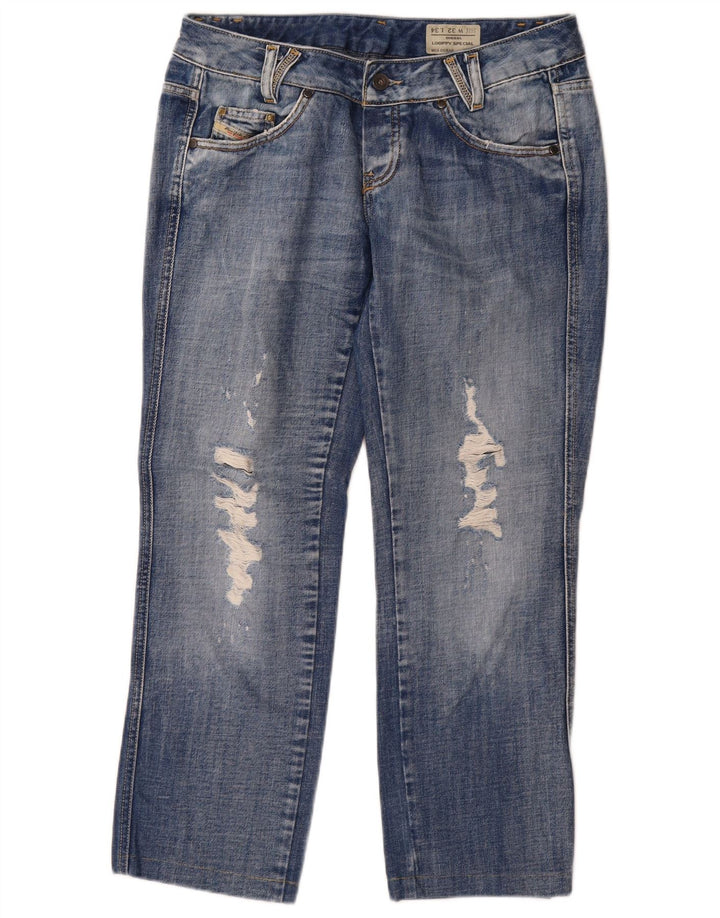 Diesel Γυναικείο Looppy Distressed Straight Jeans W32 L26 Μπλε βαμβακερό
