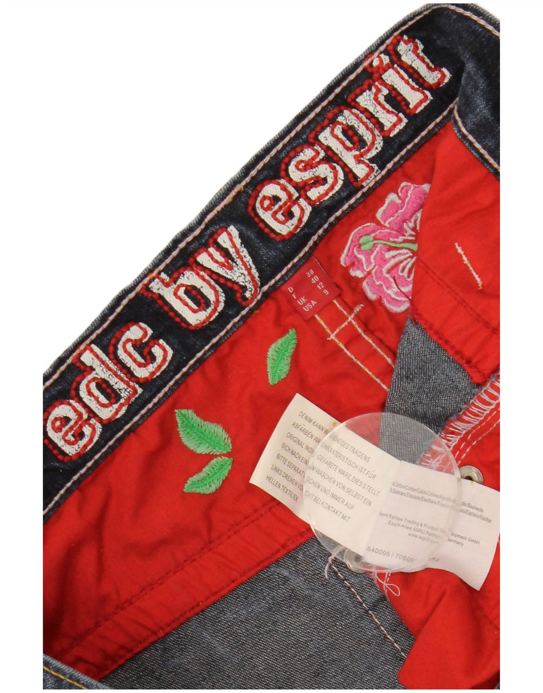 ESPRIT Γυναικεία Bootcut Jeans UK 12 Medium W28 L27 Navy Blue Cotton