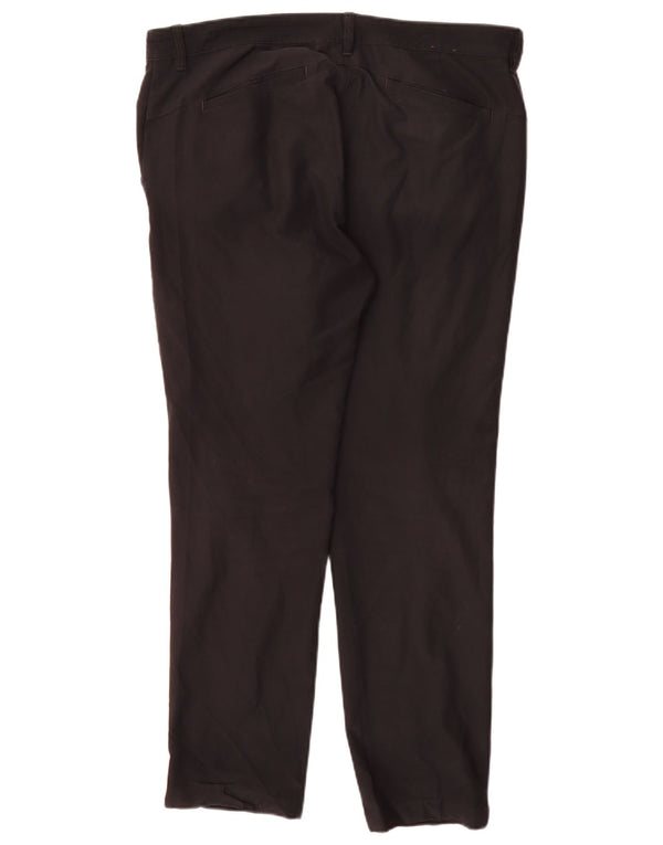 Γυναικείο κανονικό παντελόνι Chino Adidas W34 L30 μαύρο πολυεστέρα
