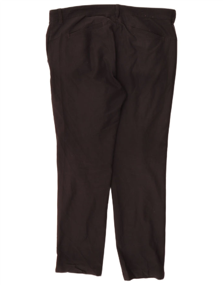 Γυναικείο κανονικό παντελόνι Chino Adidas W34 L30 μαύρο πολυεστέρα