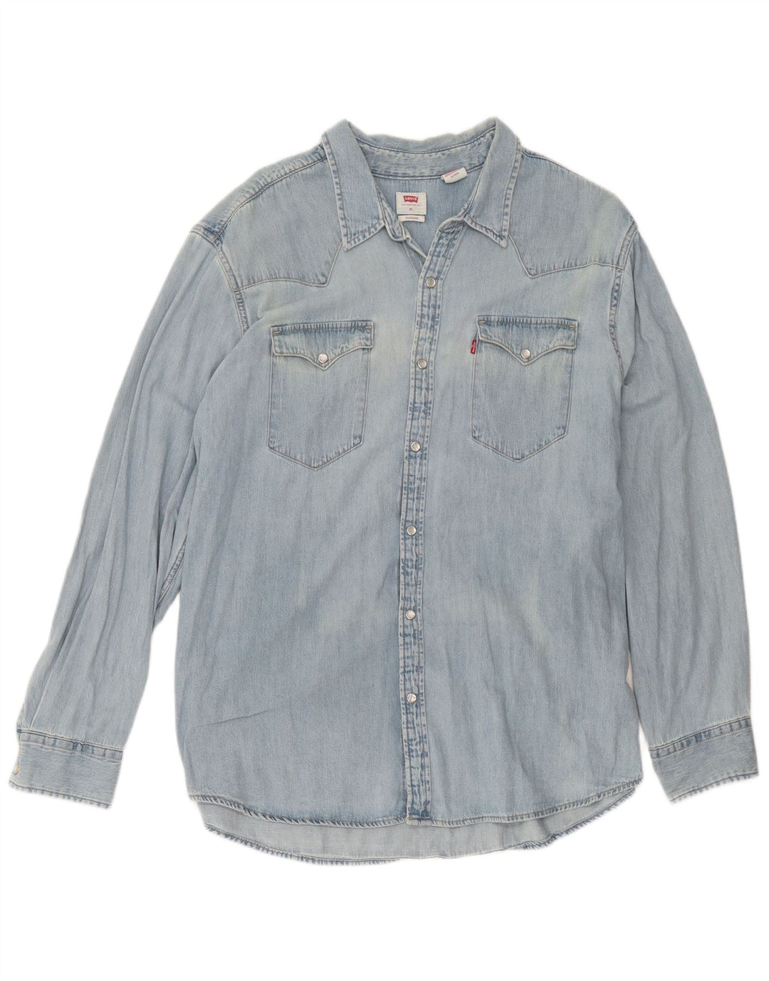 Ανδρικό ψηλό τζιν πουκάμισο Levi's XL Μπλε βαμβακερό