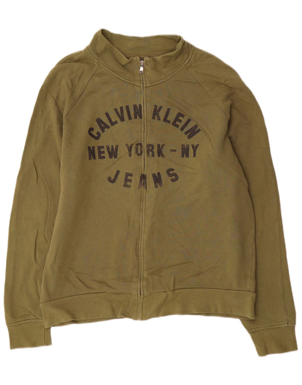 Calvin Klein Jeans Ανδρική φόρμα γραφική φόρμα Top Jacket 3XL Χακί Βαμβακερό
