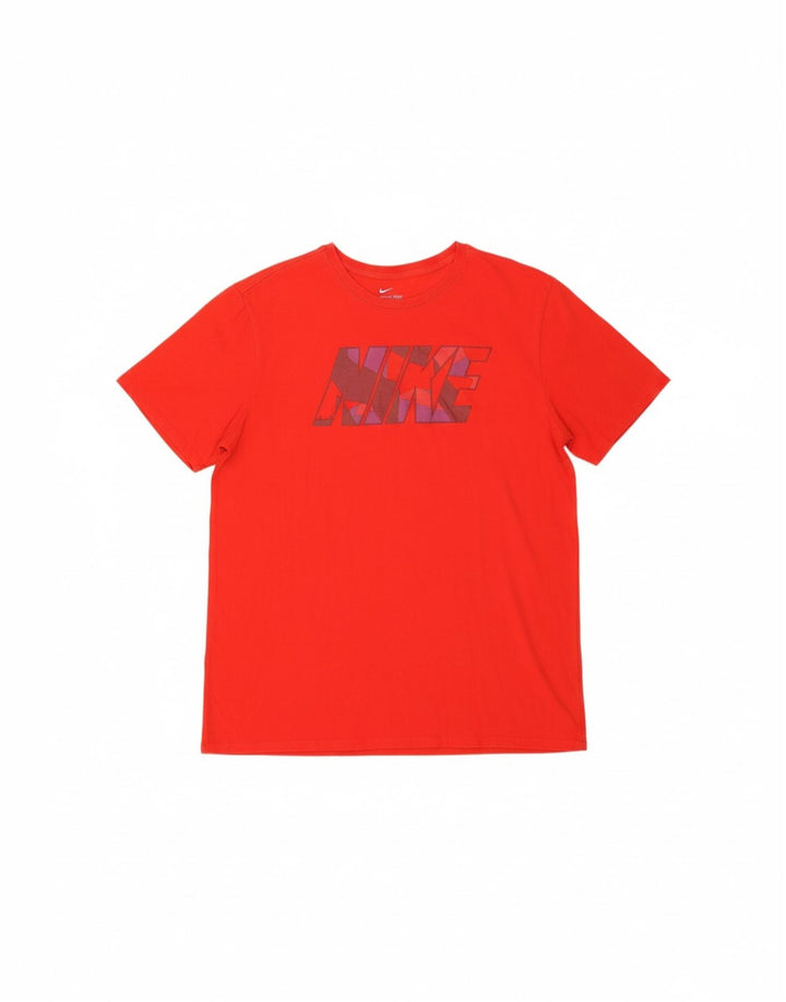 NIKE Mens Athletic Cut Graphic T-Shirt Top Large Red