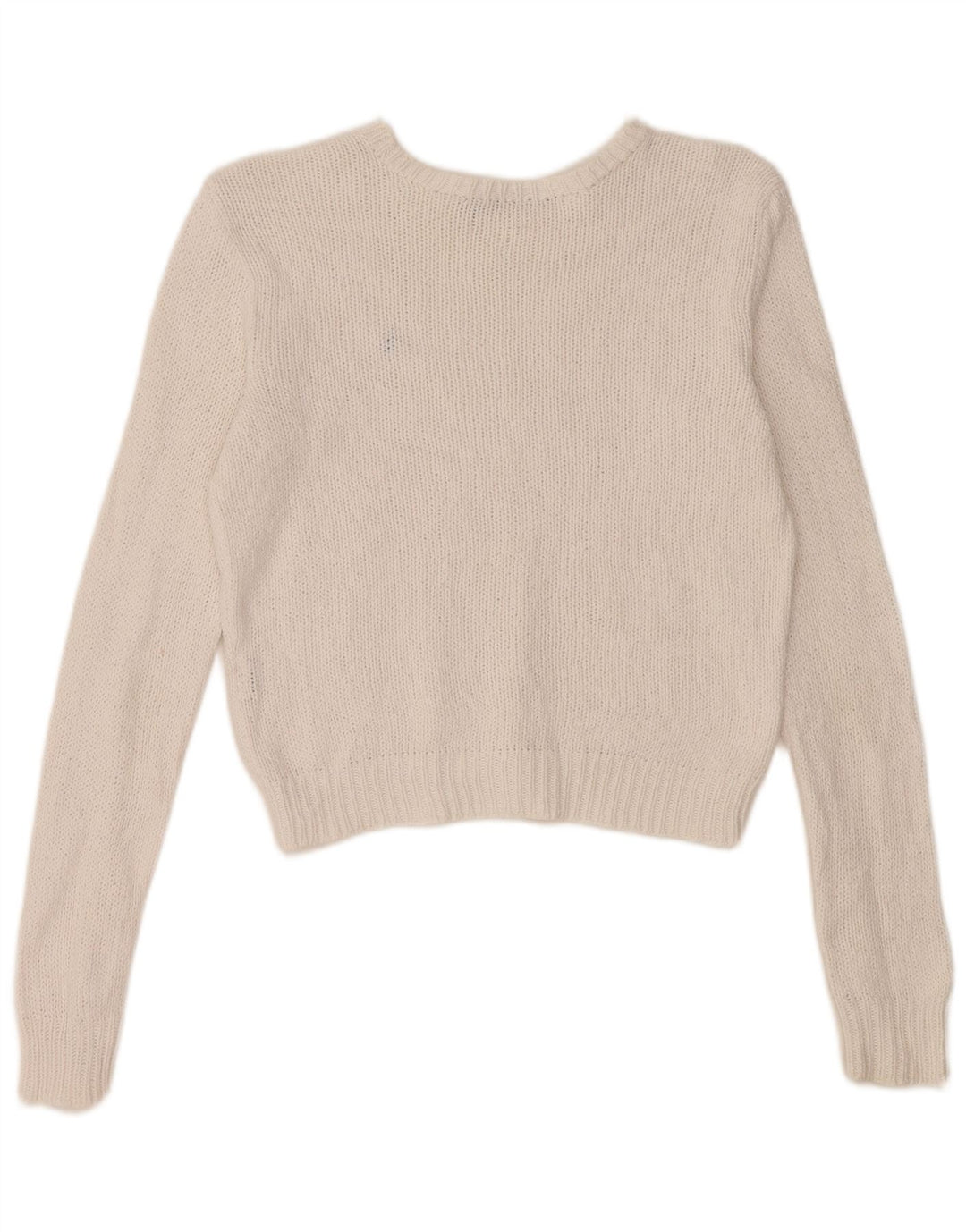 RALPH LAUREN Γυναικείο Crop Boat Neck Jumper πουλόβερ UK 12 Medium White