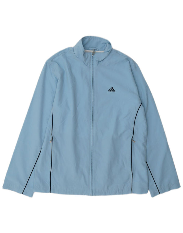 Γυναικεία αθλητική φόρμα Adidas Top Jacket UK 12 Medium Blue Polyester