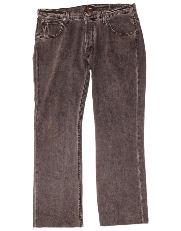 Lee Mens Knox Straight Jeans W36 L32 Γκρι βαμβακερό
