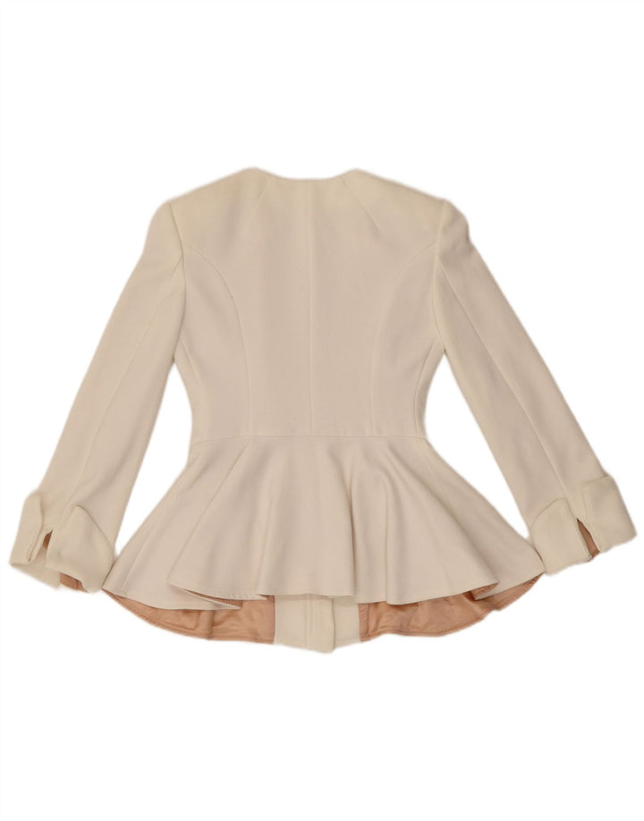 Elisabetta Franchi Γυναικείο μπουφάν Blazer Full Zip IT 38 XS Λευκός Πολυεστέρας