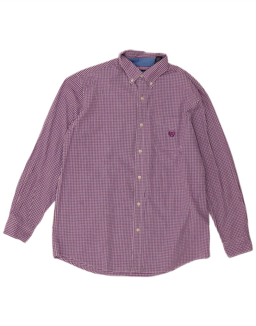 Chaps Ανδρικό πουκάμισο μεγάλο μωβ βαμβακερό Gingham