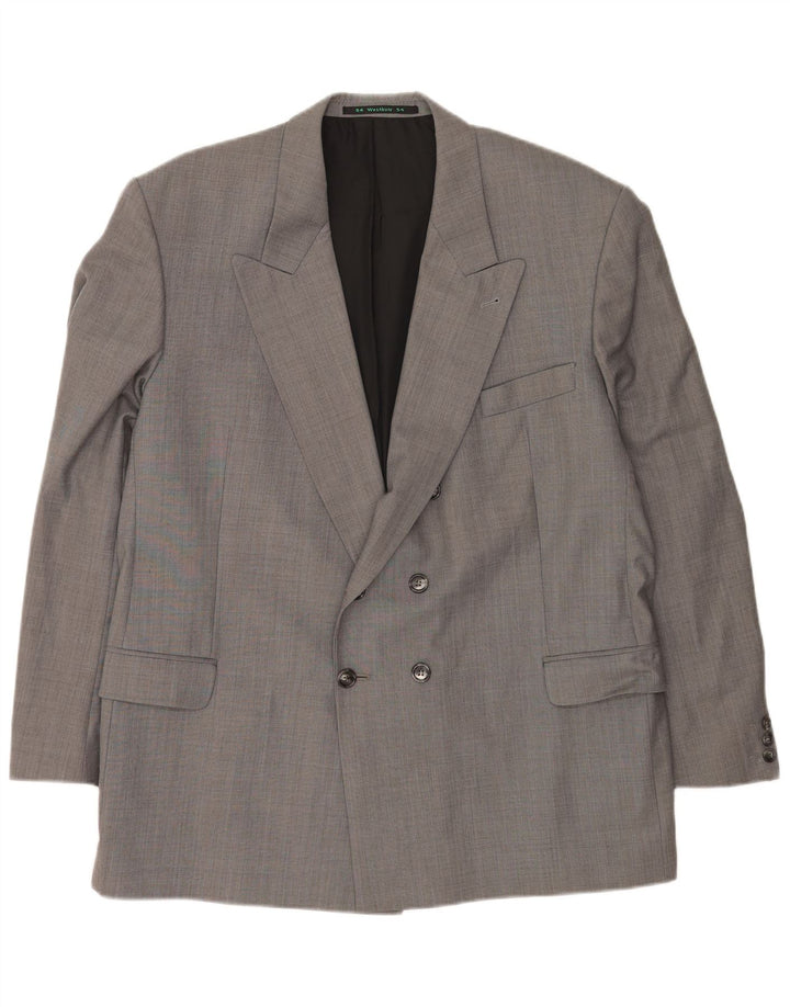 C & A Ανδρικό Μπουφάν Blazer Διπλό στήθος IT 54 2XL Γκρι Πολυεστέρας