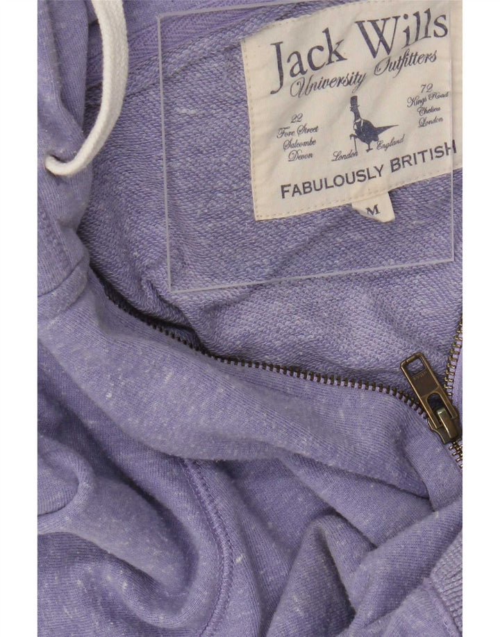 Ανδρικό πουλόβερ με κουκούλα με φερμουάρ Jack Wills, μεσαίο πορφυρό πολυεστέρας