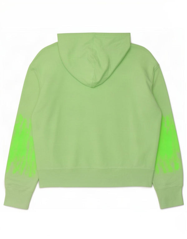Champion Womens Graphic Hoodie Jumper UK 18 XL Green
