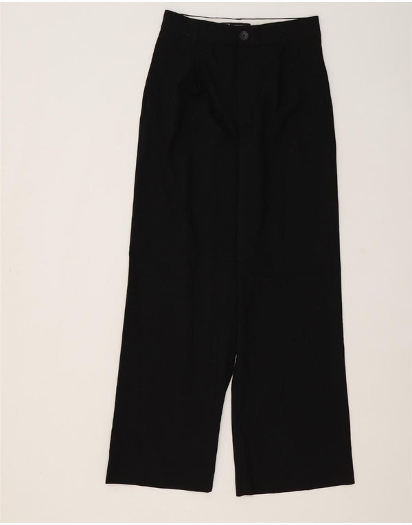 Marks & Spencer Γυναικείο Wide Leg Casual Παντελόνι XS W24 L31 Μαύρο