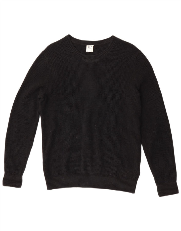 Ανδρικό πουλόβερ Gap Crew Neck Jumper Μικρό μαύρο βαμβακερό