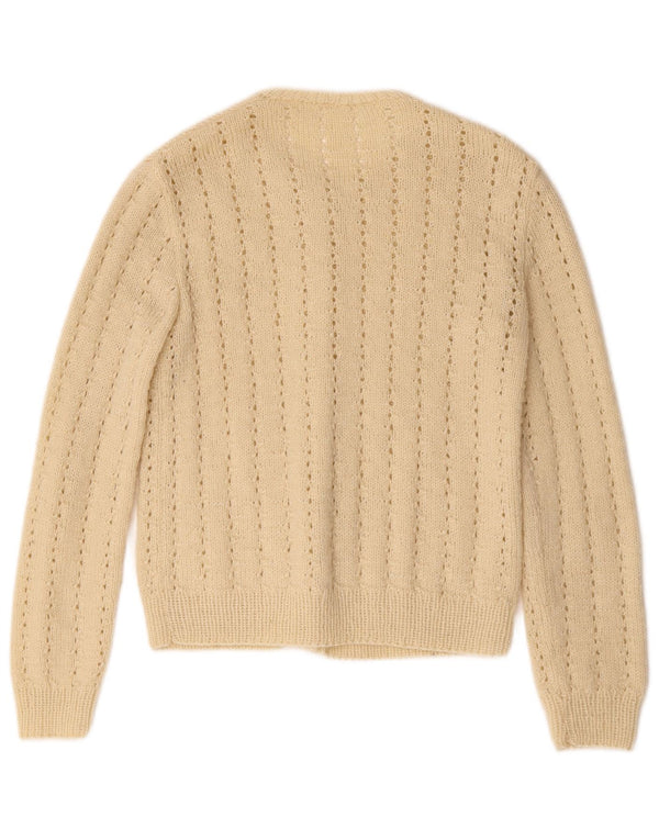 Vintage γυναικεία ζακέτα πουλόβερ UK 10 Small Beige