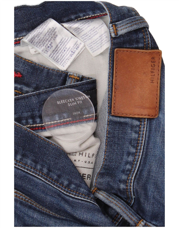 Tommy Hilfiger Mens Bleecker Slim Jeans W34 L34 Blue Cotton