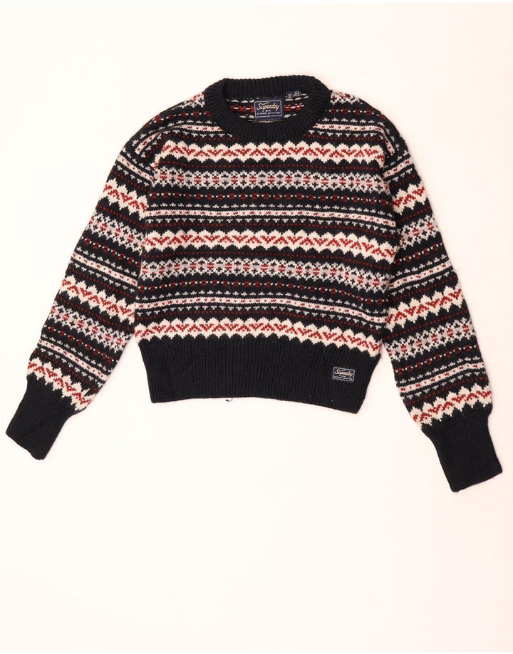 Superdry Γυναικείο πουλόβερ με λαιμόκοψη UK 14 Μεγάλο πολύχρωμο