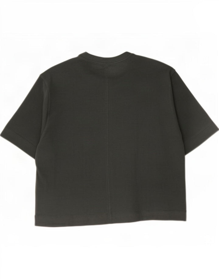 Γυναικείο T-Shirt Calvin Klein Top UK 14 μεσαίου γκρι βαμβακερό