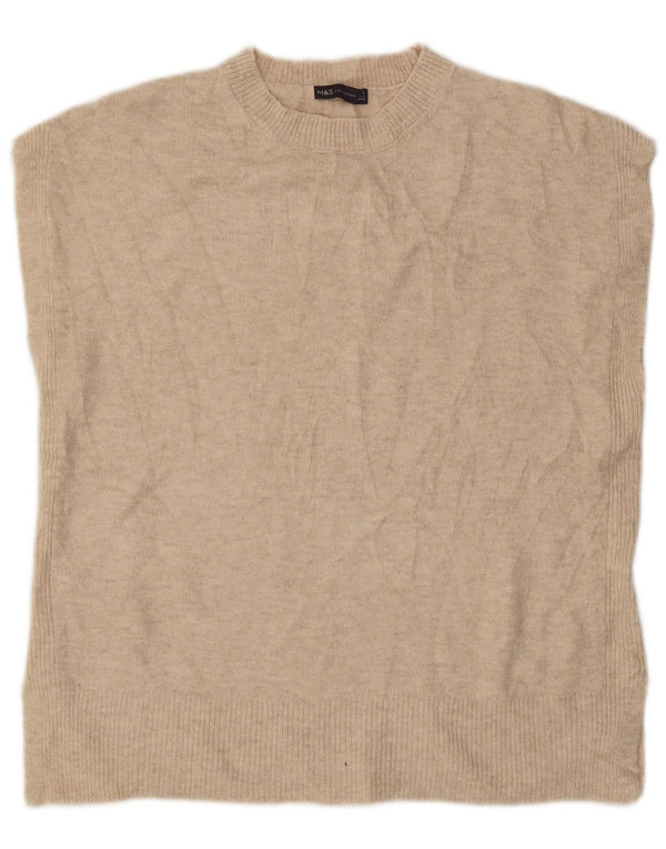 Marks & Spencer Γυναικείο Γιλέκο Tank Top UK 16 Μεγάλο Μπεζ Ακρυλικό