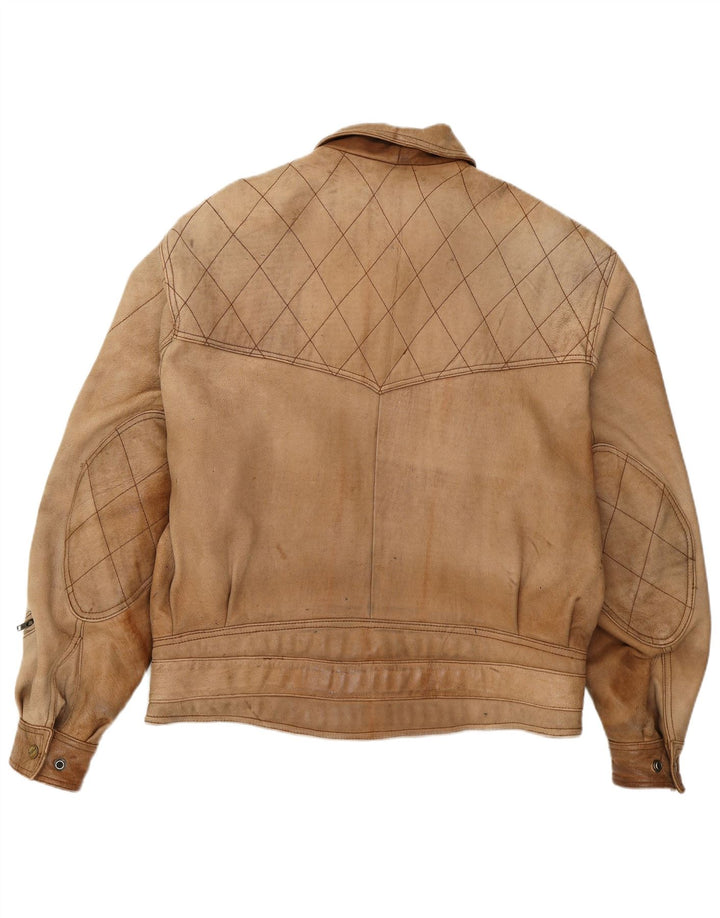 Schuh Ανδρικό Δερμάτινο Μπουφάν UK 42 XL Καφέ Δερμάτινο