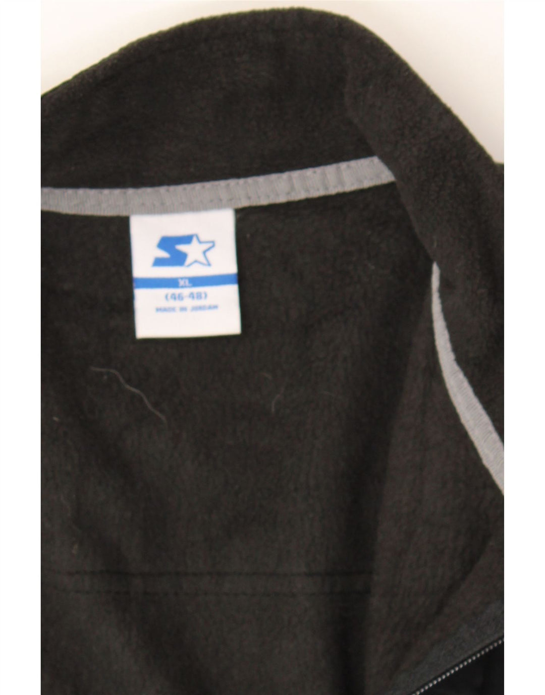 STARTER Mens Fleece Jacket UK 42 XL Black Colourblock Polyester Vintage Starter and Second-Hand Starter from Messina Hembry 