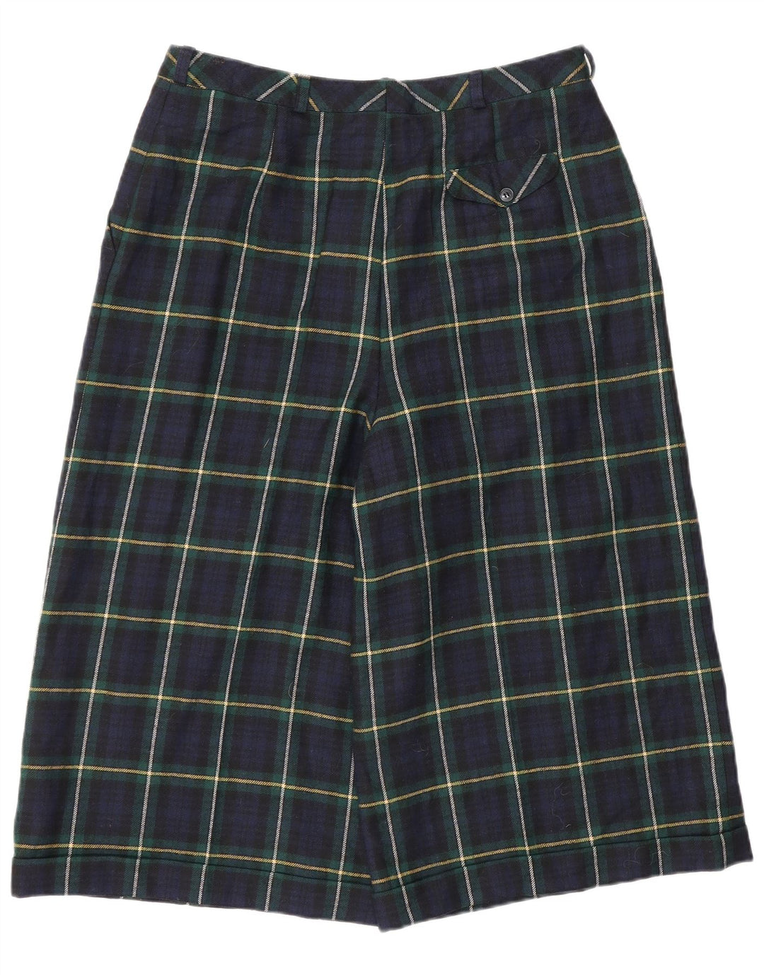 Vintage γυναικεία ψηλόμεση βερμούδα EU 42 Large W30 Navy Blue Check