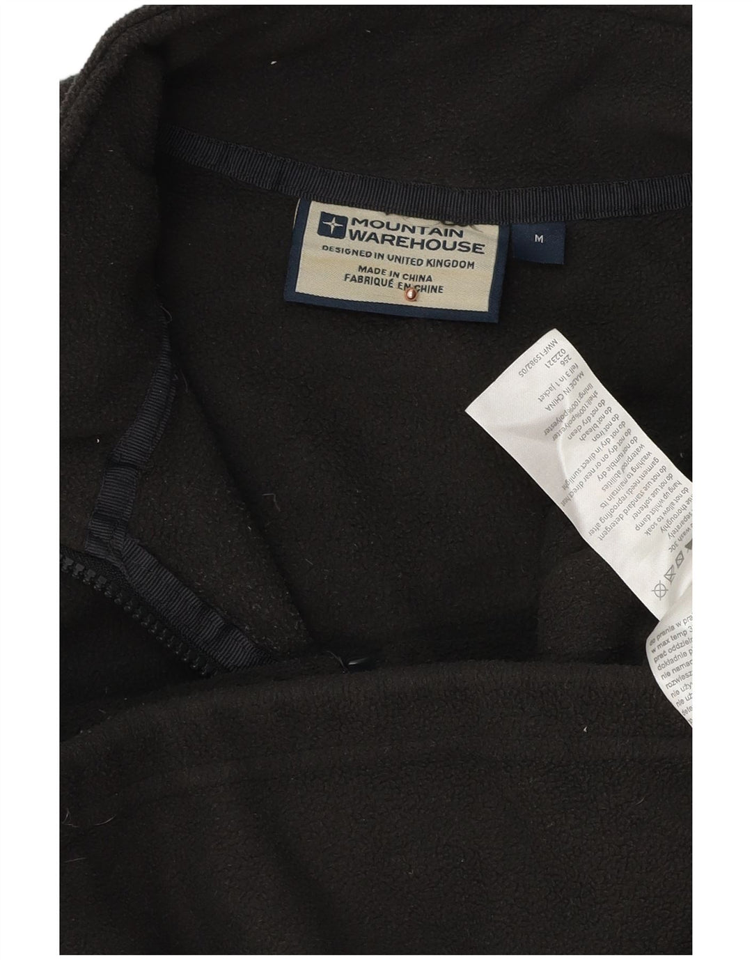 Ανδρικό μπουφάν MOUNTAIN WAREHOUSE Fleece UK 38 Medium Black Polyester
