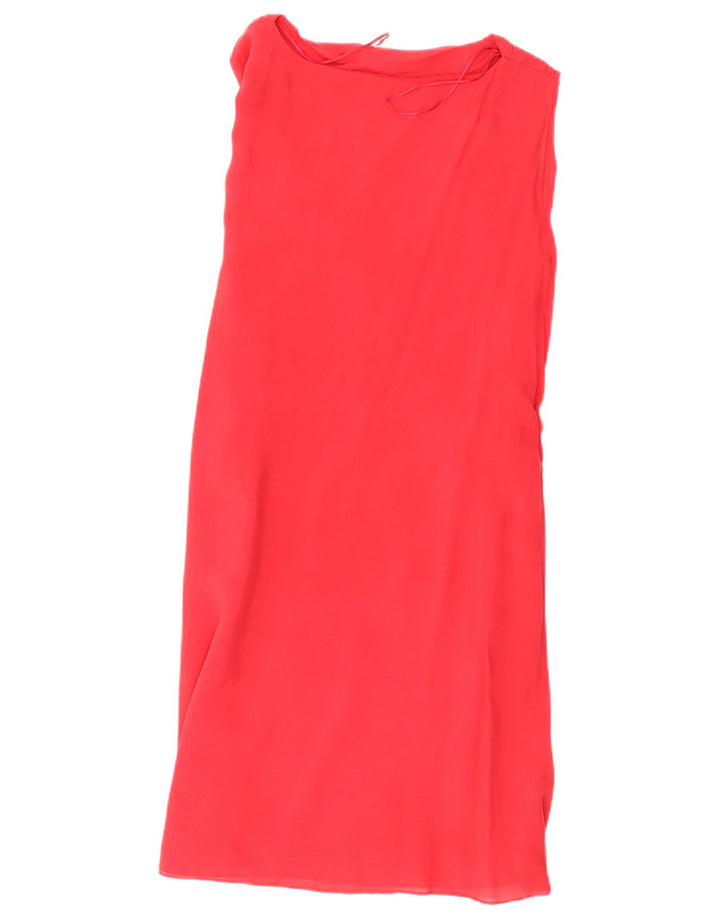 Γυναικείο αμάνικο φόρεμα Biba UK 14 Medium Red Silk