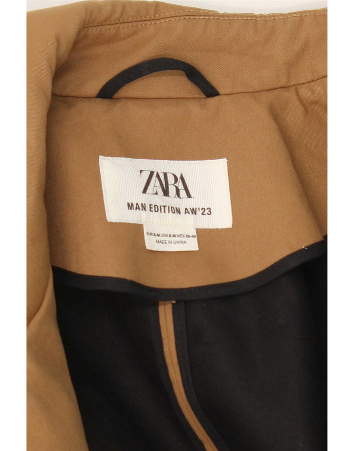 Zara Ανδρικό Πανωφόρι UK 38 Medium Beige Polyester