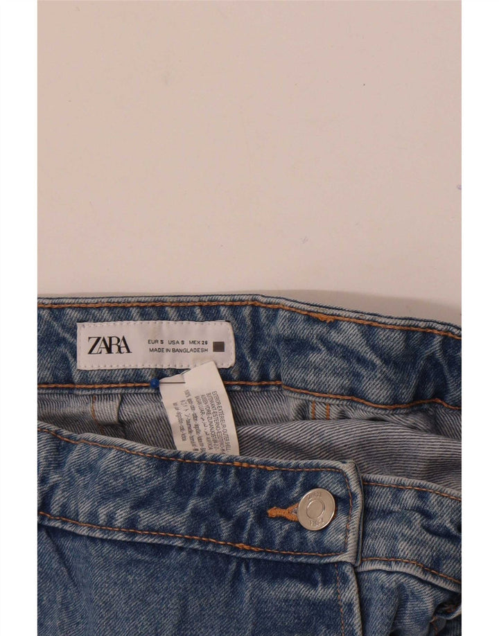Zara Γυναικείο Τζιν Σορτς Μικρό W26 Μπλε Βαμβακερό