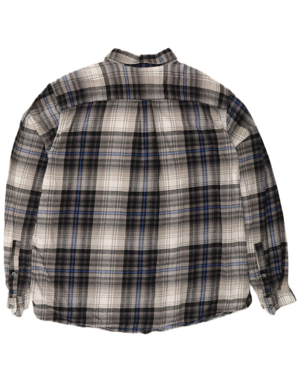 EDDIE BAUER Ανδρικό φανελένιο πουκάμισο κλασικής εφαρμογής XL γκρι βαμβακερό