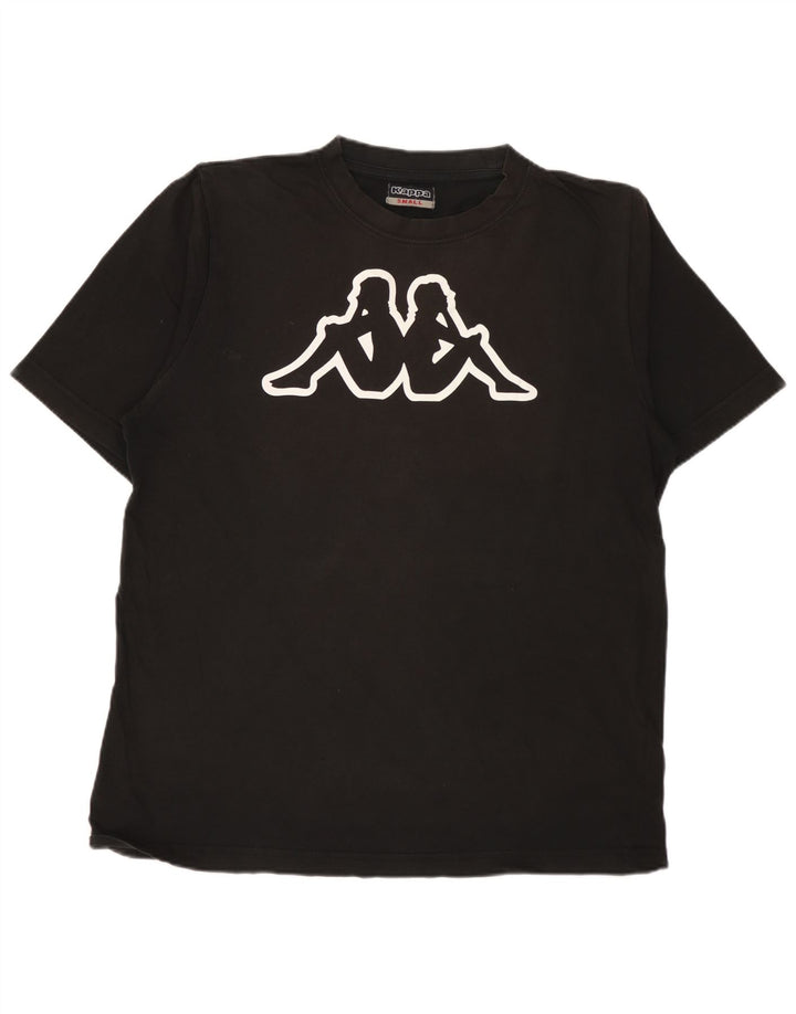 KAPPA Ανδρικό γραφικό T-Shirt Top Μικρό μαύρο βαμβακερό