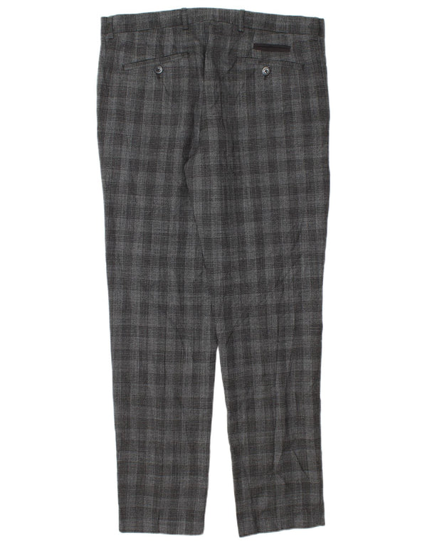 Ανδρικό ίσιο παντελόνι Penguin W34 L30 Grey Check Polyester