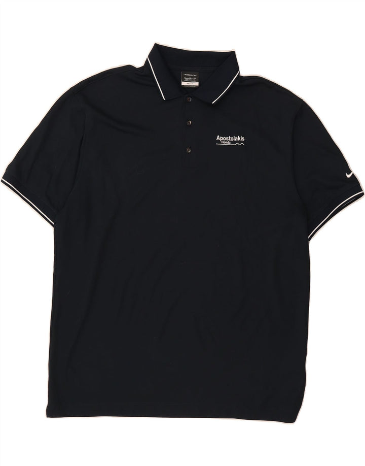 NIKE Mens Dri Fit Polo Shirt XL Navy Blue Polyester Vintage Nike and Second-Hand Nike from Messina Hembry 