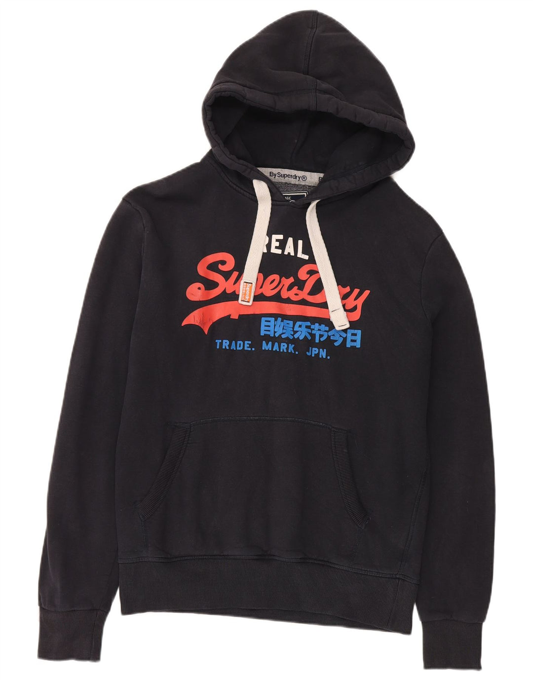 Ανδρικό γραφικό κουκούλα Superdry, μεσαίο μαύρο βαμβακερό