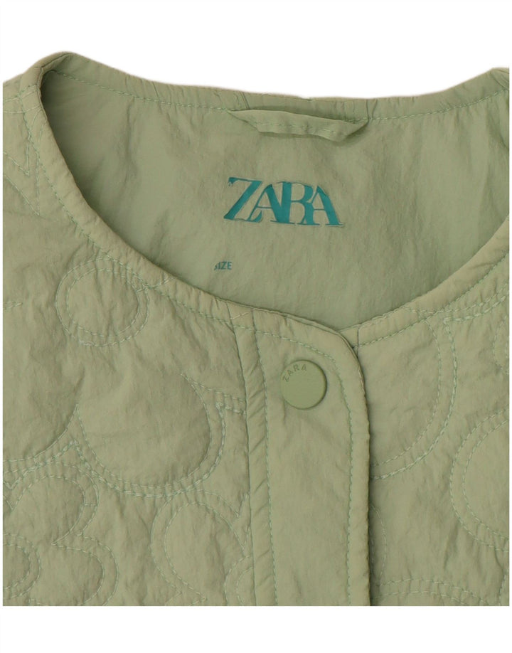 Zara Γυναικείο Καπιτονέ μπουφάν UK 4 XS Green Nylon