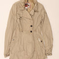KHUJO Γυναικεία Trench Coat UK 10 Small Beige Cotton
