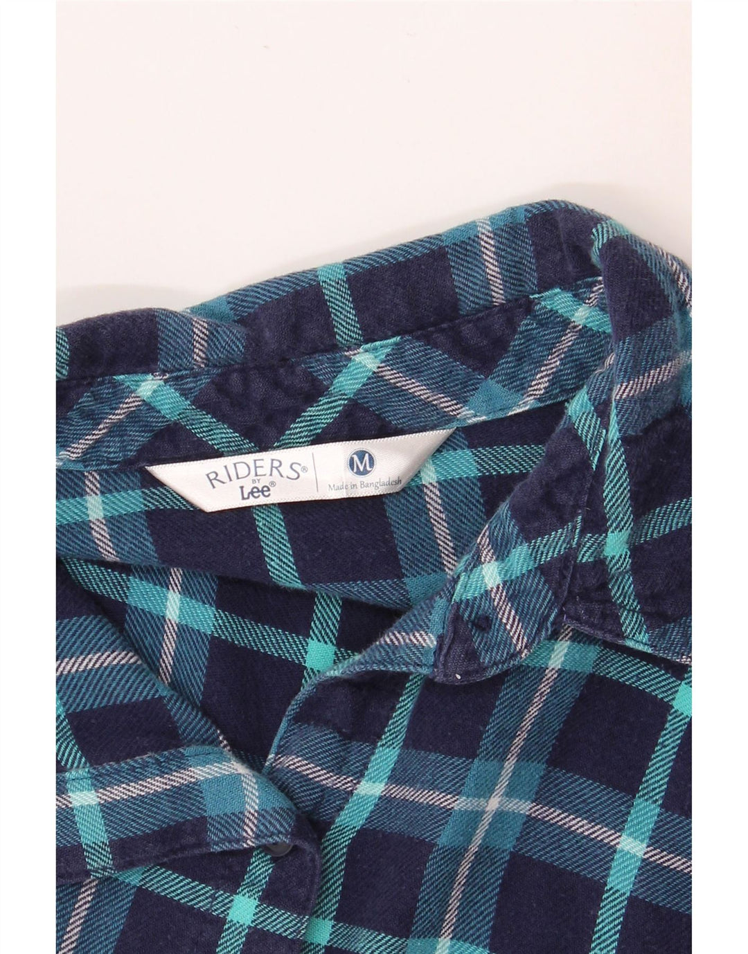 LEE Womens Riders Flannel πουκάμισο UK 14 Medium Navy Blue καρό