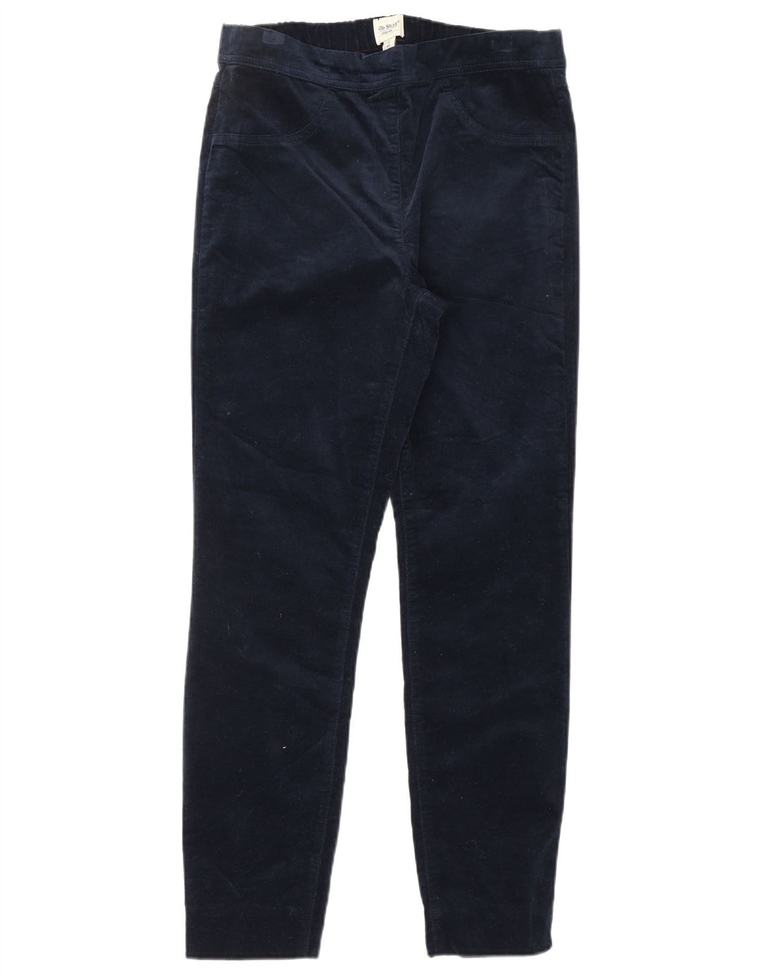 WHITE STUFF Γυναικείο Velvet Casual Παντελόνι UK 12 Medium W30 L28 Navy Blue