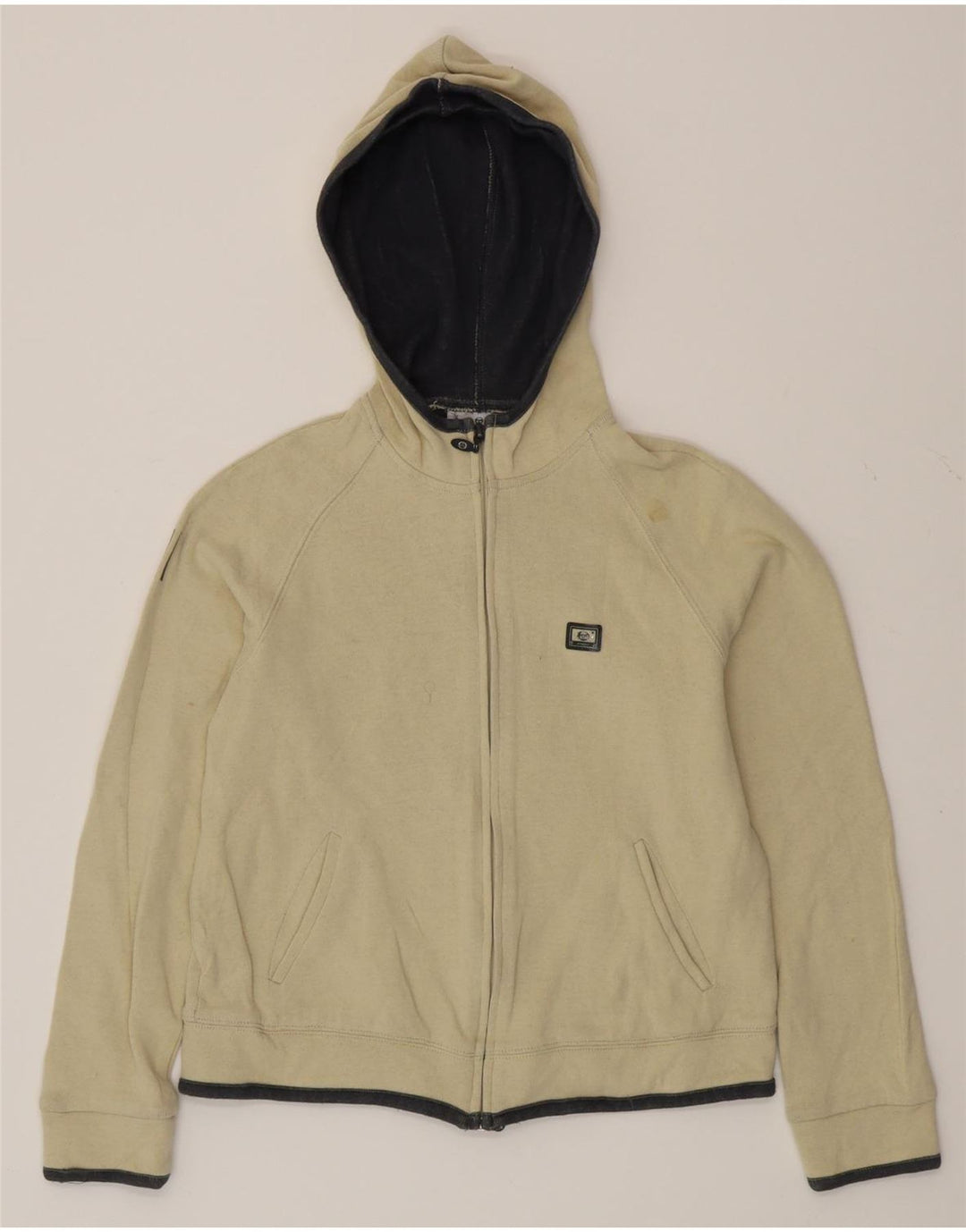 SERGIO TACCHINI Γυναικείο πουλόβερ με κουκούλα με φερμουάρ IT 44 Βαμβακερό μεσαίο μπεζ