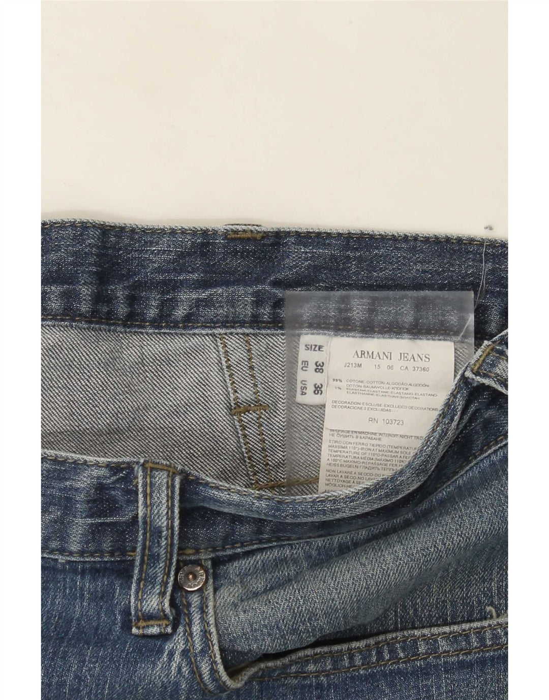 Ανδρικό τζιν Armani ίσιο W36 L30 Μπλε βαμβακερό