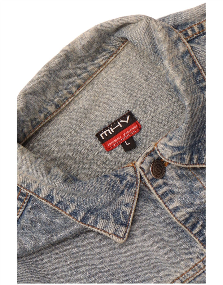 Vintage γυναικείο τζιν μπουφάν UK 16 Large Blue