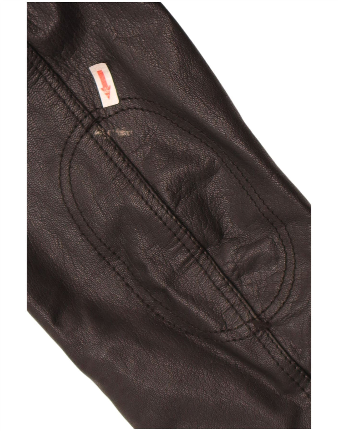 Jack & Jones Mens Bomber Leather Jacket UK 40 Large Black