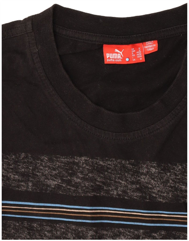 Ανδρικό T-Shirt Puma Top Medium Μαύρο ριγέ