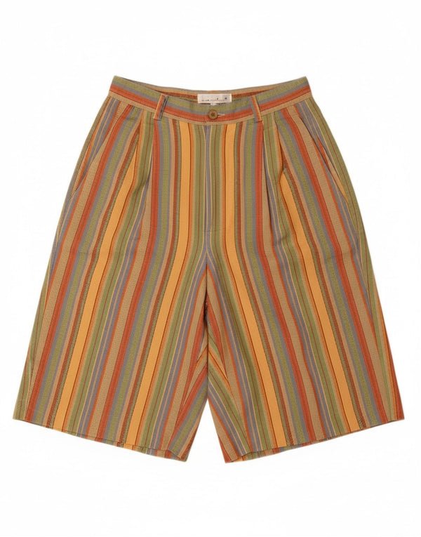 VINTAGE Γυναικείο σορτς Chino UK 10 Small W26 πολύχρωμο ριγέ