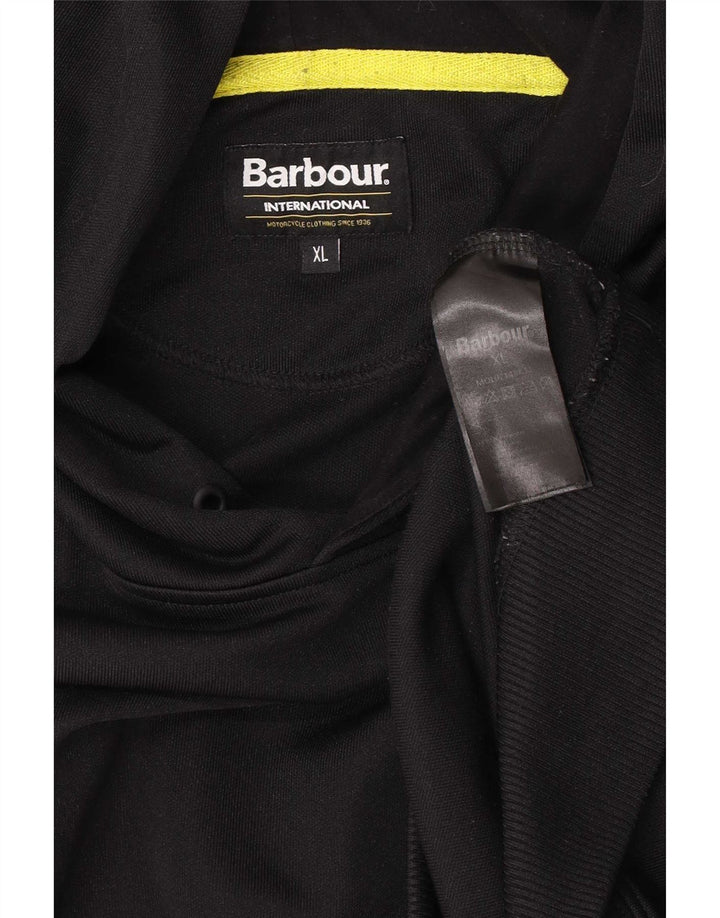 Barbour Mens Hoodie Jumper XL Black Polyester
